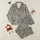 Women's Bold Black Soft Off-White Abstract Zebra Fluid Organic Lines Graphic Illustrative Satin Pajamas Set - 1