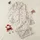 Women's Elegant Minimalist Abstract Floral Line Art Pattern with White, Charcoal Black on Pale Beige Satin Pajamas Set - 1