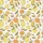 Women's Gentle Hand-Drawn Lemon Orange Blossom Olive Green Scatter Print Satin Pajamas Set - 2