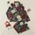 Women's Dark Charcoal Vintage Botanical Peony Floral Pattern with Cream, Crimson, Navy, Olive Hues Satin Pajamas Set - 1