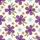 Women's Whimsical Hand-Drawn Vibrant Purple Burnt Orange Floral Art Pattern Satin Pajamas Set - 2