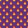 Women's Bold Illustrative Royal Purple Dynamic Flame Pattern Yellow Orange Red Satin Pajamas Set - 2