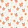 Women's Creamy White Sweet Illustrative Peachy Orange Blush Peach Green Leaf Whimsical Pattern Satin Pajamas Set - 2