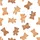 Women's Whimsical Teddy Bear Light Brown Peach Pink Star Sparkle All-Over Print Satin Pajamas Set - 2