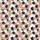 Women's Interlocking Abstract Geometric Pattern Off-White Muted Navy Blush Tan Satin Pajamas Set - 2