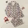 Women's Interlocking Abstract Geometric Pattern Off-White Muted Navy Blush Tan Satin Pajamas Set - 1