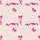 Women's Delicate Pale Blush Pink Pearl Heart Hot Pink Bow Ribbon Pattern Satin Pajamas Set - 2