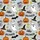 Women's Light Grey Whimsical Cartoon Halloween Jack-o'-lantern Bat Ghost Spiderweb Pattern with Orange & Black Accents Satin Pajamas Set - 2