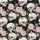 Women's Black Blush Pink Rose Skull Spiderweb Lace Intricate Gothic Floral Print Satin Pajamas Set - 2