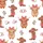 Women's Charming Western Pink Bow Highland Cow Boots Cactus Watercolor Pattern Satin Pajamas Set - 2