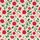 Women's Light Cream Illustrative Festive Red & Green Poinsettia Holly Candy Cane Gift Box Pattern Satin Pajamas Set - 2