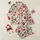 Women's Light Cream Illustrative Festive Red & Green Poinsettia Holly Candy Cane Gift Box Pattern Satin Pajamas Set - 1