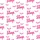 Women's Hot Pink Brush Script 'Sleep.' Word Pattern with Minimalist Eyelashes All-Over Design Satin Pajamas Set - 2