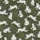 Women's Olive Green Playful Cartoon White Tiger & Abstract Leaf Pattern Satin Pajamas Set - 2