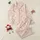 Women's Blush Pink Cream Off-White Delicate Floral Lace Scalloped Filigree Pattern Satin Pajamas Set - 1