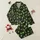 Playful Trendsetters' Charcoal Black Neon Lime Green Cartoon Alien UFO Star Pattern Satin Pajamas Set - 1