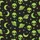 Playful Trendsetters' Charcoal Black Neon Lime Green Cartoon Alien UFO Star Pattern Satin Pajamas Set - 2