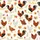Women's Whimsical Farm Life Fowl & Vibrant Floral Creamy Off-White Print Satin Pajamas Set - 2