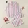 Women's Washed-Out Palette Soft Irregular Vertical Stripes Textural Chalky Finish Satin Pajamas Set - 1