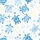 Women's Illustrative Hand-Drawn Sea Turtle Shell Starfish Coral Pattern - Sky Blue, Azure, Cream & White Oceanic Satin Pajamas Set - 2