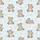 Women's & Teens' Whimsical Pastel Sky Blue Gingham Teddy Bear Celestial Art Satin Pajamas Set - 2
