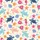 Women's Vibrant Marine Life All-Over Illustrative Pattern with Blue Turtles, Orange Starfish & Pink Hibiscus Satin Pajamas Set - 2