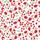 Women's Vibrant Poppy Red Bell-Shaped Flowers & Delicate Blossoms Botanical Print on Pure White Satin Pajamas Set - 2
