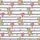 Women's Whimsical Tan Teddy Bears Holding Vibrant Pink Heart Balloons on Muted Grey Striped White Satin Pajamas Set - 2