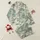Women's Chinoiserie Toile Pagoda & Deer Scenic Landscape Forest Green & Off-White Satin Pajamas Set - 1