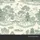 Women's Chinoiserie Toile Pagoda & Deer Scenic Landscape Forest Green & Off-White Satin Pajamas Set - 2