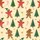 Holiday Enthusiasts' Whimsical Hand-Drawn Gingerbread, Forest Green Christmas Tree, Golden Star & Candy Cane Pattern on Creamy Champagne Satin Pajamas Set - 2