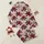 Women's Elegant Peachy Pink Dark Red Rose Navy Butterfly Illustrative Pattern Satin Pajamas Set - 1