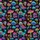 Women's Vibrant Psychedelic Mushroom Forest Pattern Fuchsia Magenta Blue Green Orange Satin Pajamas Set - 2