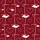Women's Deep Crimson Red Gold Heart Outline Crushed Velvet Abstract Motif Satin Pajamas Set - 2