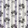 Women's Muted Lavender Light Grey Cream Vertical Stripe Black Lace Floral Bow Graphic Satin Pajamas Set - 2