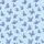 Women's Light Pastel Blue Periwinkle Butterfly All-Over Clean Line Art Pattern Satin Pajamas Set - 2