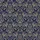 Women's Intricate Navy Blue Damask Muted Gold Taupe Floral Scrollwork Pattern Satin Pajamas Set - 2
