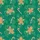 Women's Whimsical Emerald Green Tan-Brown Gingerbread Men Red-White Candy Cane Filigree Polka Dot Satin Pajamas Set - 2