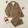 Women's Realistic Leopard Print Golden Tan Deep Black Baroque Floral Swirls Satin Pajamas Set - 1