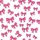 Women's Playful Bright Pink Cartoon Bows All-Over Scattered Pattern Satin Pajamas Set - 2