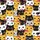 Women's Vibrant Kawaii Cartoon Cat Faces All-Over Pattern with Pink Bows & Sunglasses Satin Pajamas Set - 2