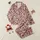 Women's Muted Dusty Rose Hand-Drawn Ditsy Floral White Blossom Botanical Pattern Satin Pajamas Set - 1