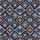 Women's Interlocking Geometric Tribal Print in Navy, White & Terracotta Brown Satin Pajamas Set - 2
