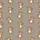 Women's Warm Light Brown & Creamy Beige Cartoon Teddy Bear All-Over Pattern on Muted Taupe-Brown Satin Pajamas Set - 2