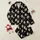 Women's Hand-Drawn Sketch Coffee Cup Heart Pattern on Black with Muted Brown & Pink Satin Pajamas Set - 1