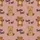 Women's Muted Dusty Pink Repeating Boba Tea Teddy Bear Pattern & Playful Text Satin Pajamas Set - 2