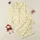Women's Soft Creamy Yellow Whimsical Hand-Drawn Bunny & Clover Pattern Satin Pajamas Set - 1