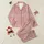 Women's Vintage Romantic Hand-Drawn Scrolling Floral Lace Filigree Bows in Dusty Rose Mauve Satin Pajamas Set - 1