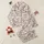 Women's Coral Pink Vector Coffee Bean & Steaming Cup Heart Outline Pattern Satin Pajamas Set - 1