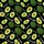 Women's Black All-Over Stylized Avocado & Seed Pattern with Vibrant Green Flesh & White Script Text Satin Pajamas Set - 2
